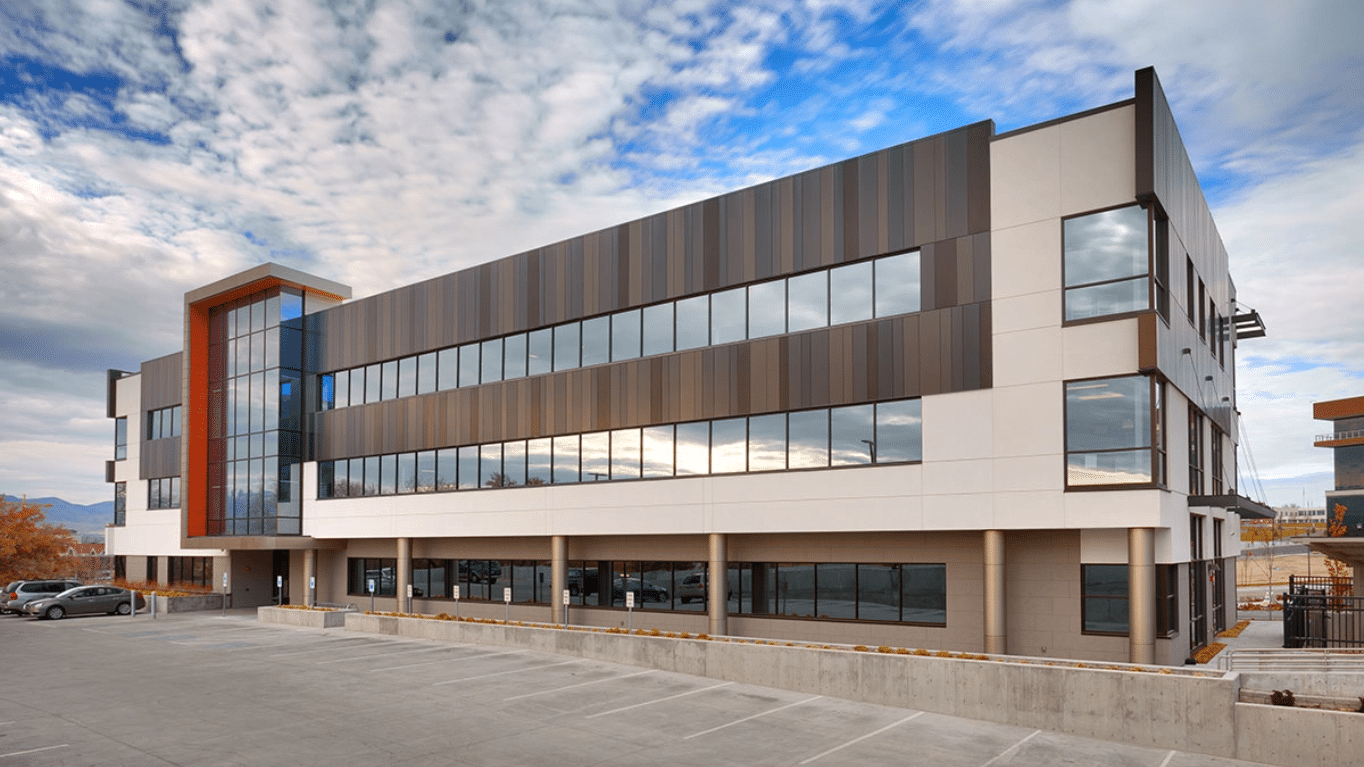 Parking lot of the Utah Department of Human Services Building.