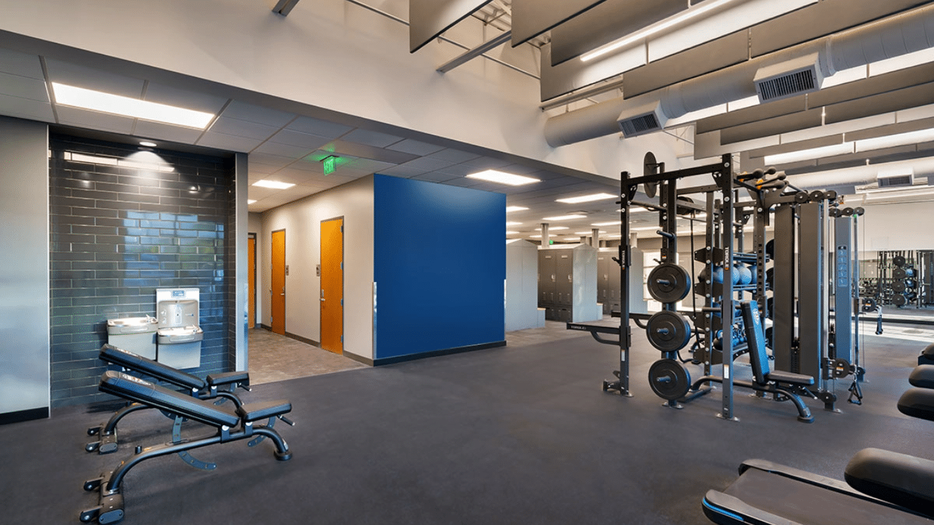 Gym equipment inside Joseph D. Adams Public Safety Building