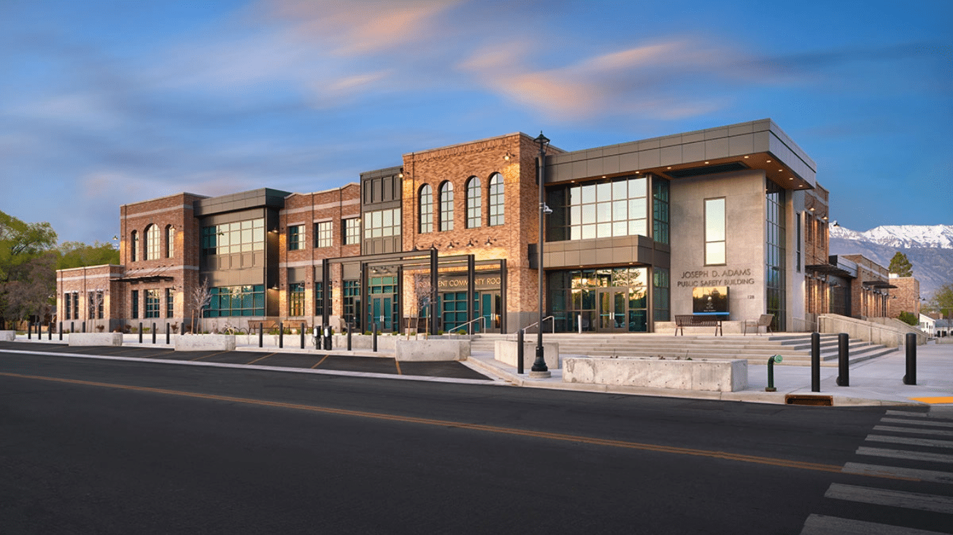 Facade of Joseph D. Adams Public Safety Building