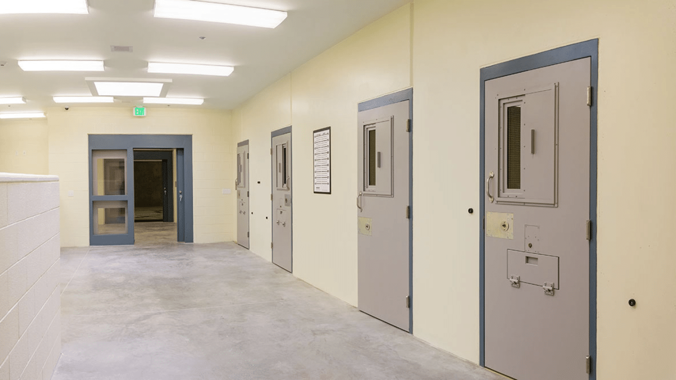 A view of the jail rooms inside Lincoln County Justice Center.