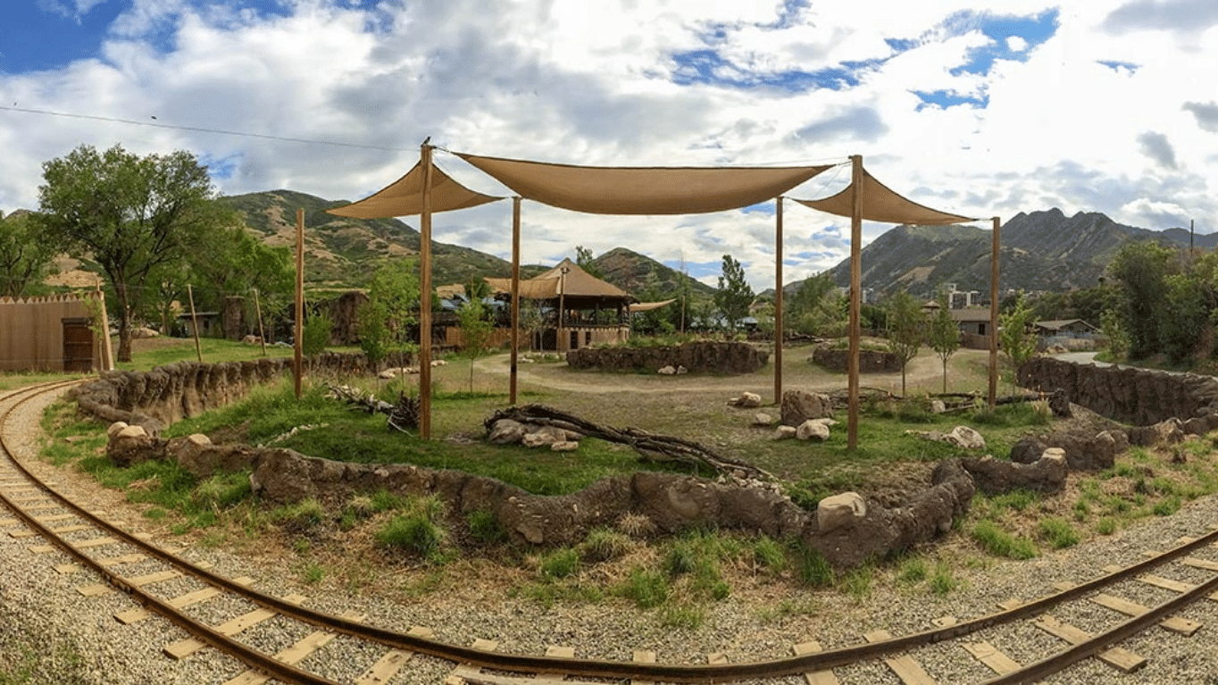 A view of Hogle Zoo's African Savanna.