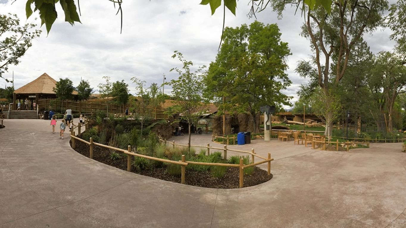 A view of Hogle Zoo's African Savanna.